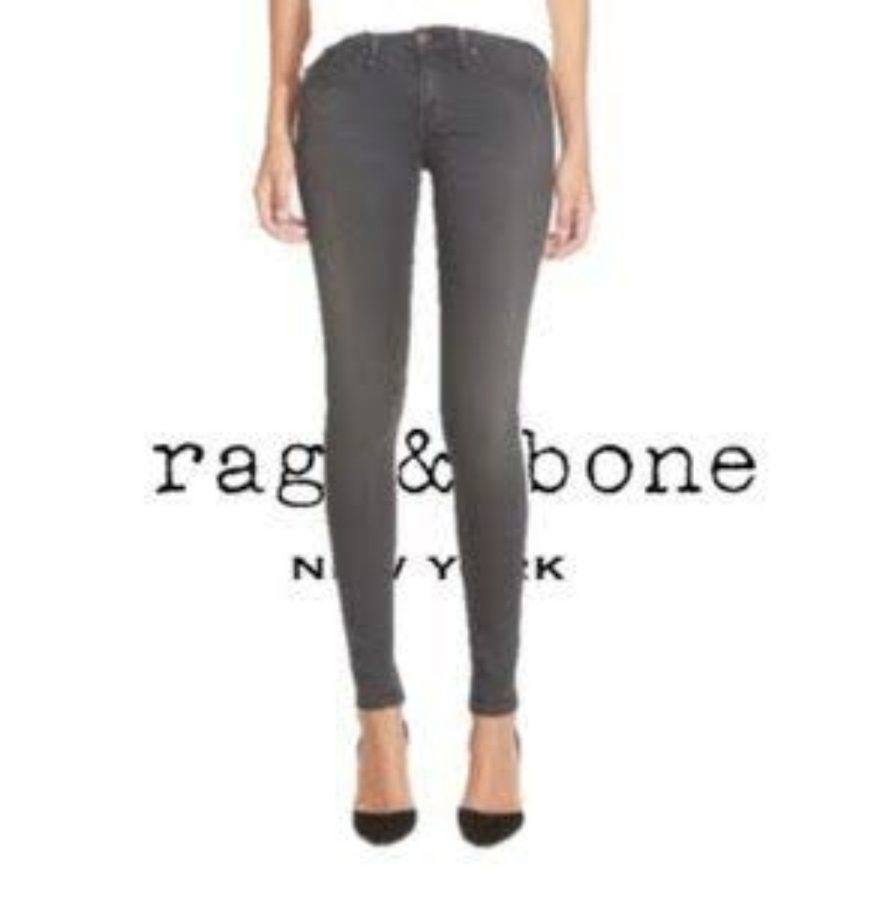 rag & bone Charcoal Straight Leg Jeans